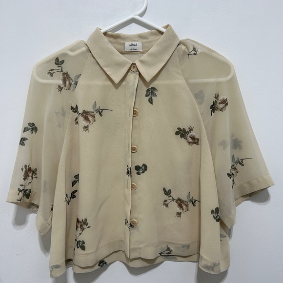 Wilfred cream floral blouse - size small - Picture 1 of 3